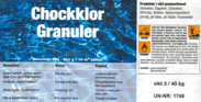 Chlorine (HTH) 70%, granular (Shock Chlorine Granules) 40 kg